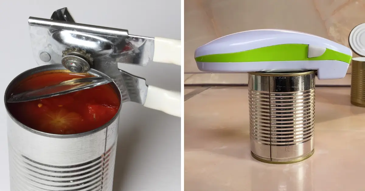Abrelatas Manual vs Eléctrico