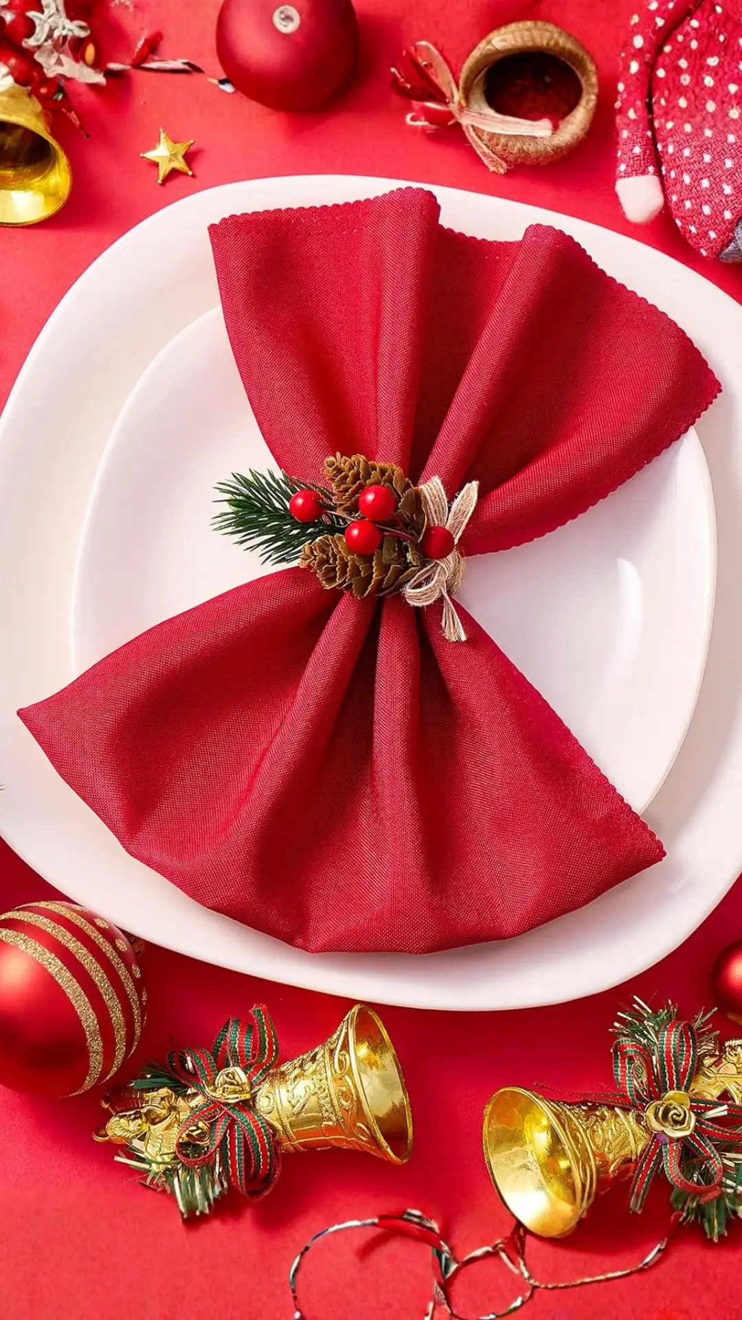 Servilletas Navideñas con Aro